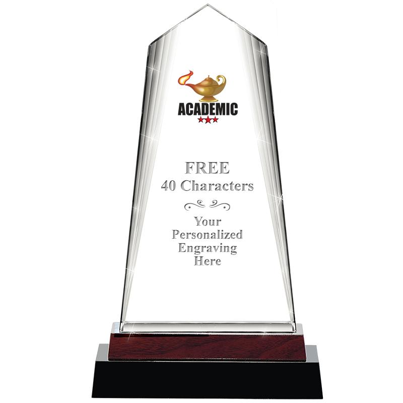 12" CHARISMA CRYSTAL WOOD BASE