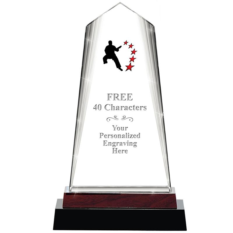 12" CHARISMA CRYSTAL WOOD BASE