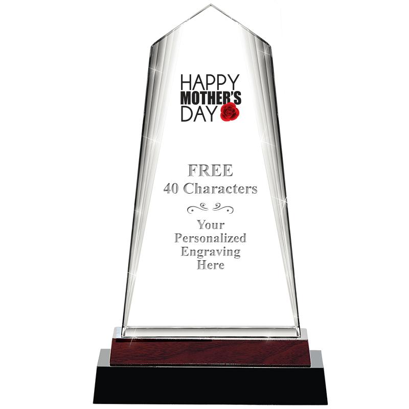 12" CHARISMA CRYSTAL WOOD BASE