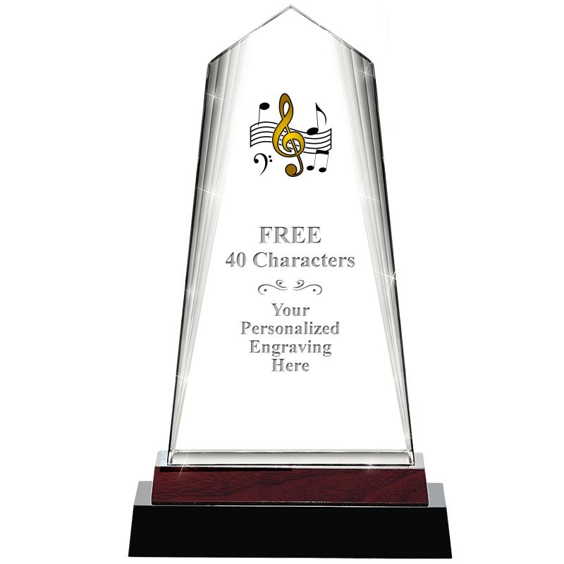 12" CHARISMA CRYSTAL WOOD BASE