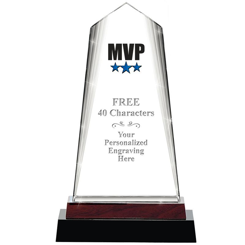 12" CHARISMA CRYSTAL WOOD BASE