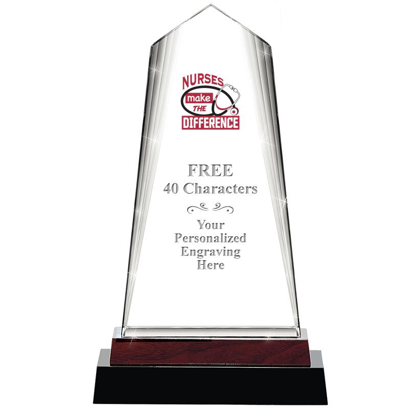 12" CHARISMA CRYSTAL WOOD BASE