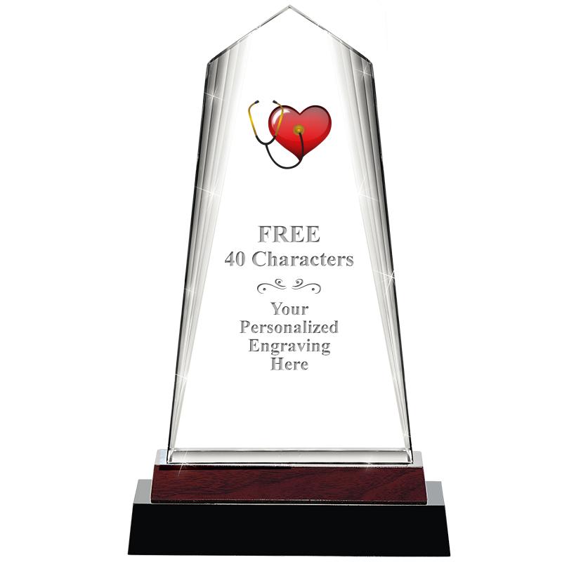 12" CHARISMA CRYSTAL WOOD BASE