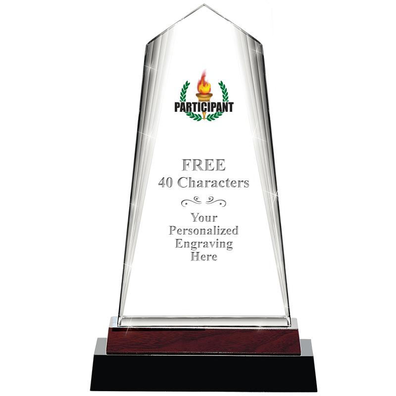 12" CHARISMA CRYSTAL WOOD BASE