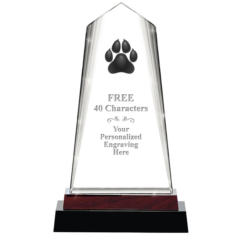 12" CHARISMA CRYSTAL WOOD BASE