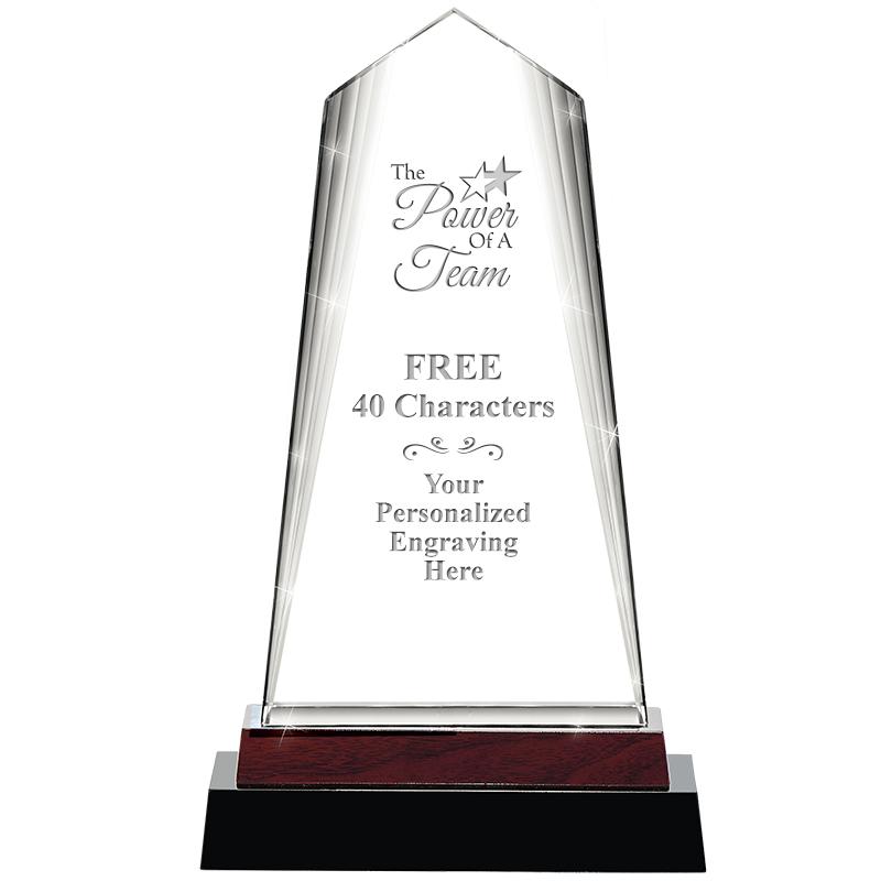 12" CHARISMA CRYSTAL WOOD BASE