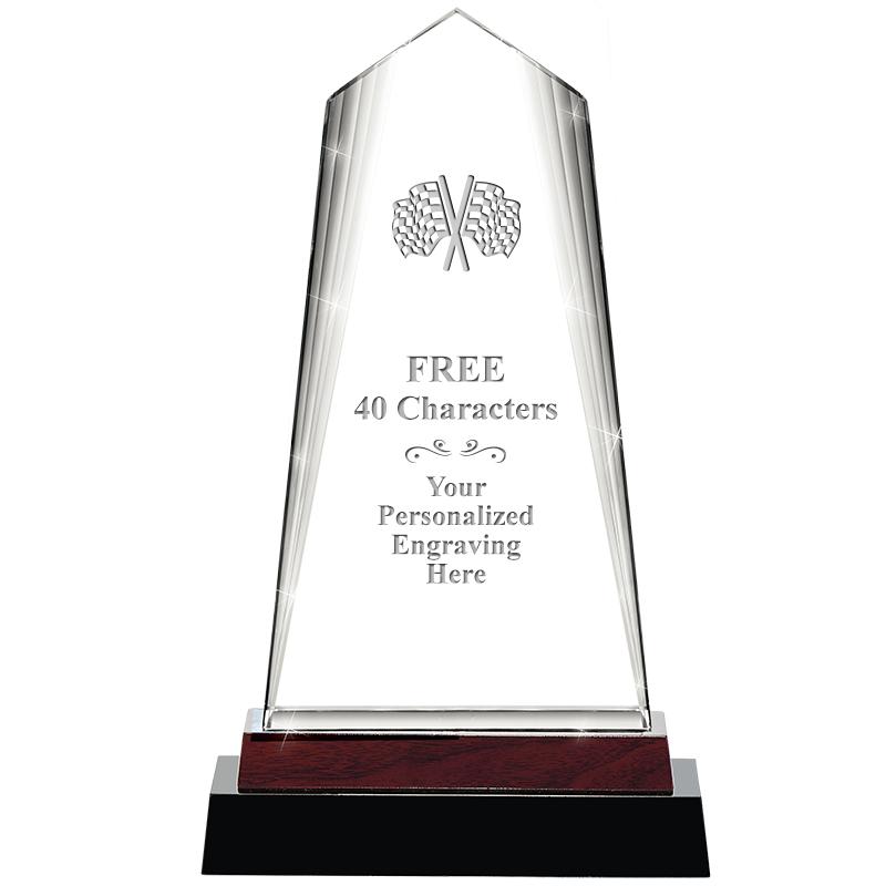 12" CHARISMA CRYSTAL WOOD BASE