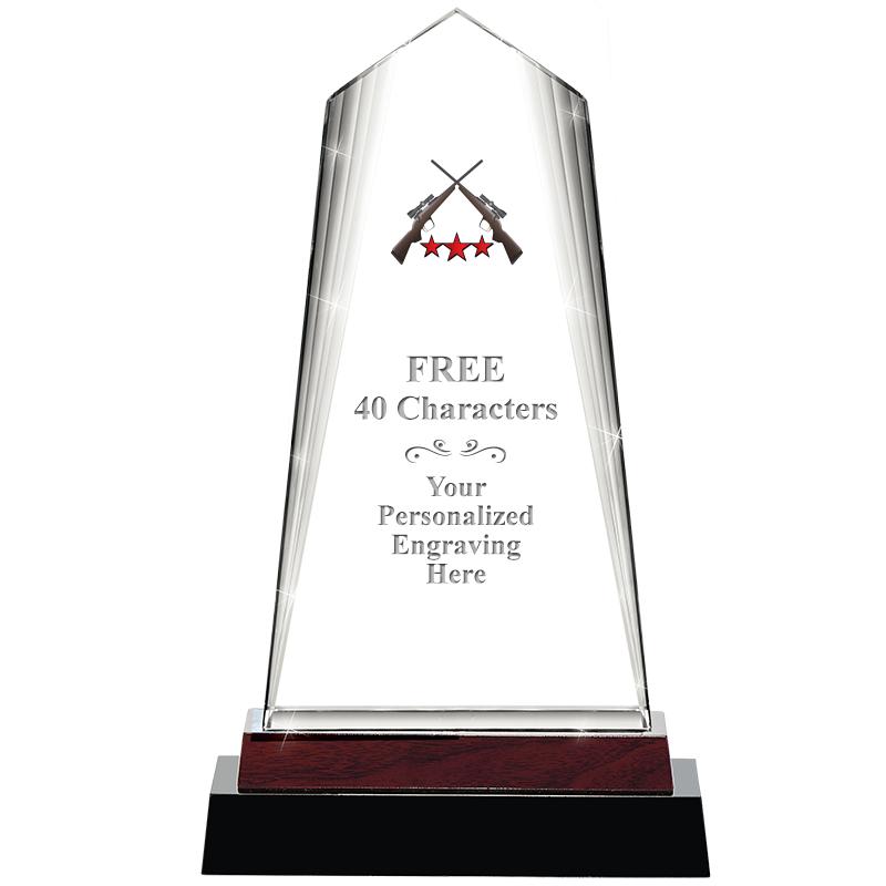 12" CHARISMA CRYSTAL WOOD BASE