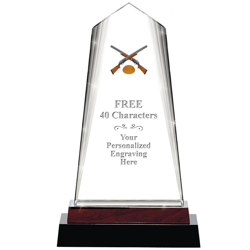 12" CHARISMA CRYSTAL WOOD BASE