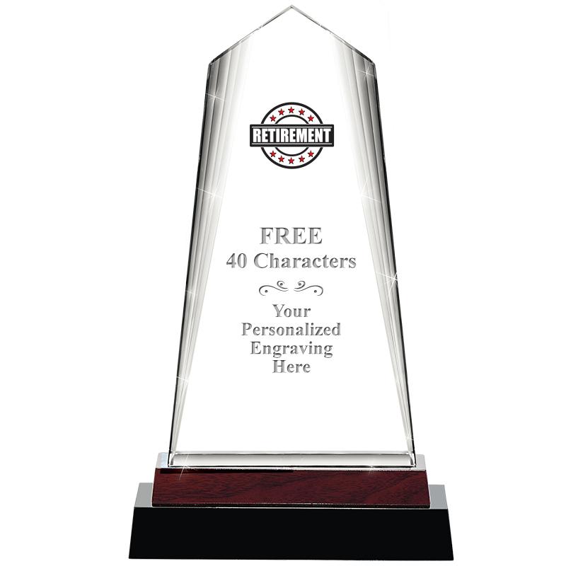 12" CHARISMA CRYSTAL WOOD BASE