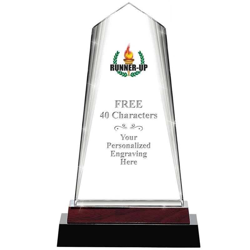 12" CHARISMA CRYSTAL WOOD BASE