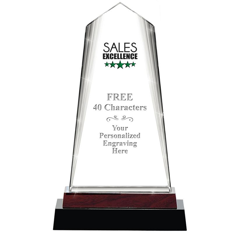 12" CHARISMA CRYSTAL WOOD BASE