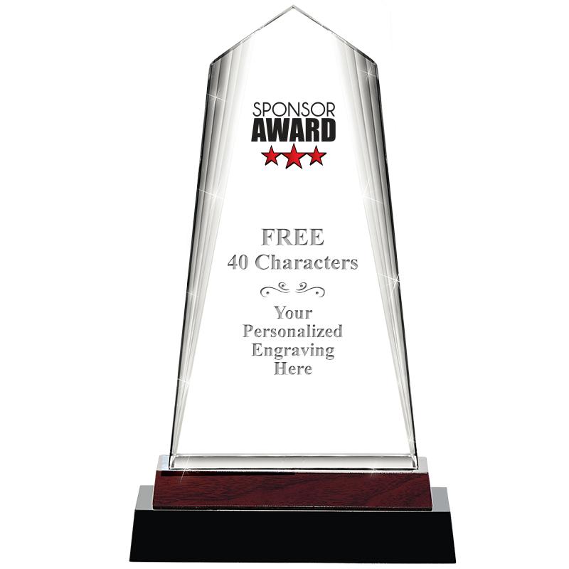 12" CHARISMA CRYSTAL WOOD BASE