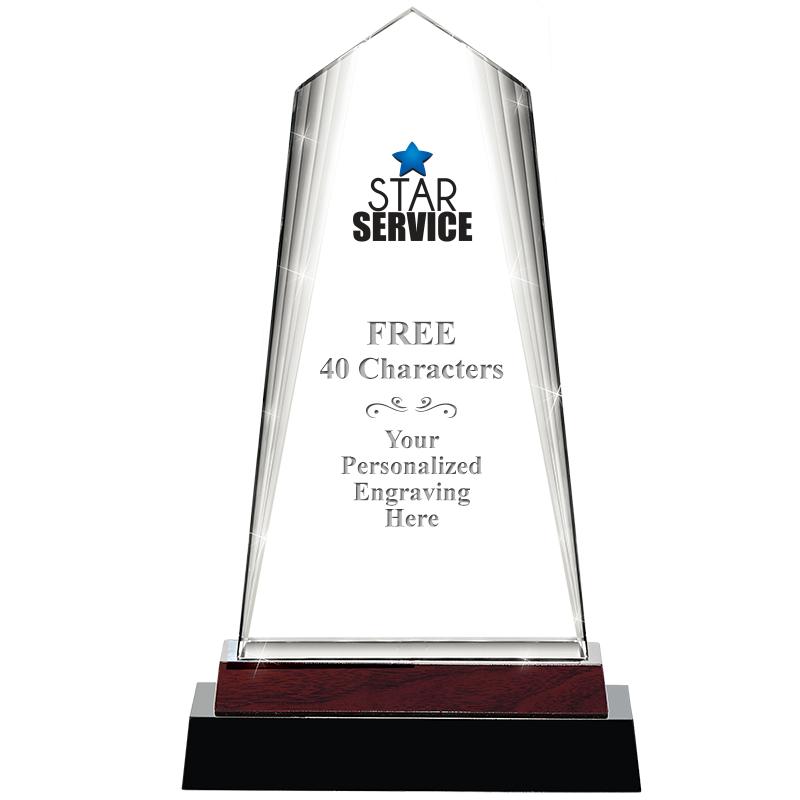 12" CHARISMA CRYSTAL WOOD BASE