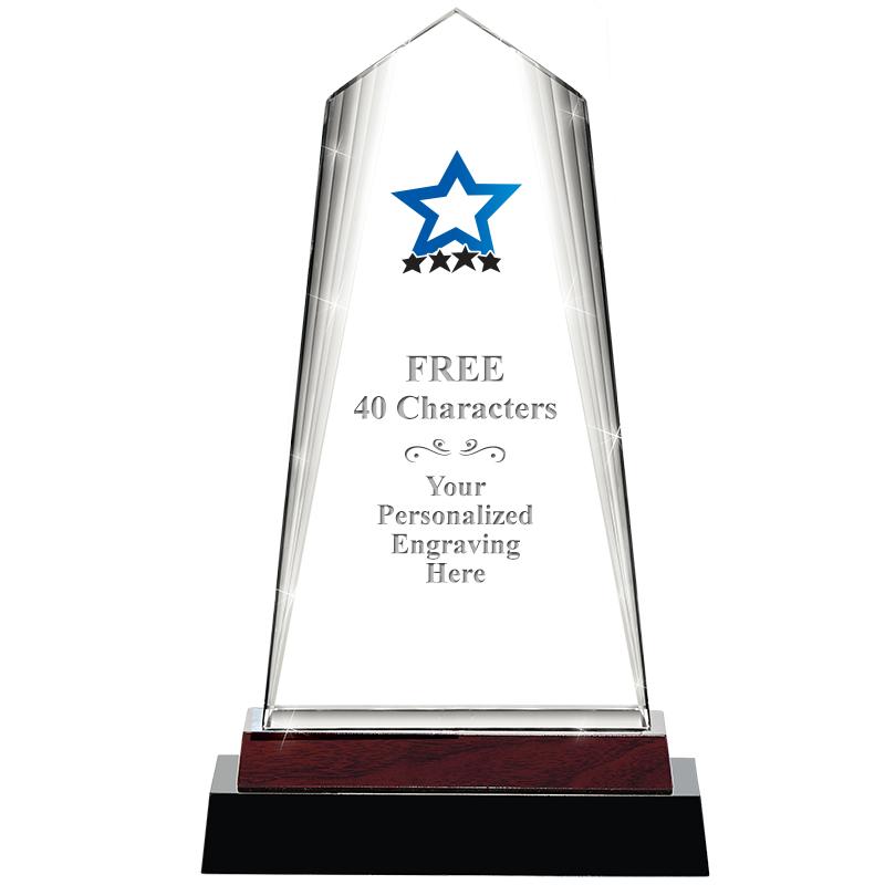 12" CHARISMA CRYSTAL WOOD BASE