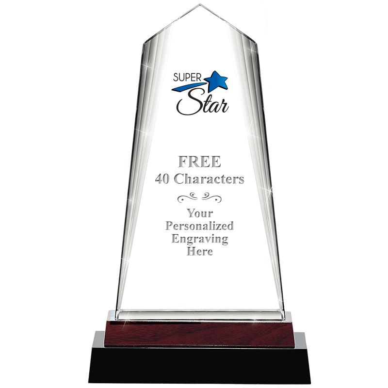 12" CHARISMA CRYSTAL WOOD BASE