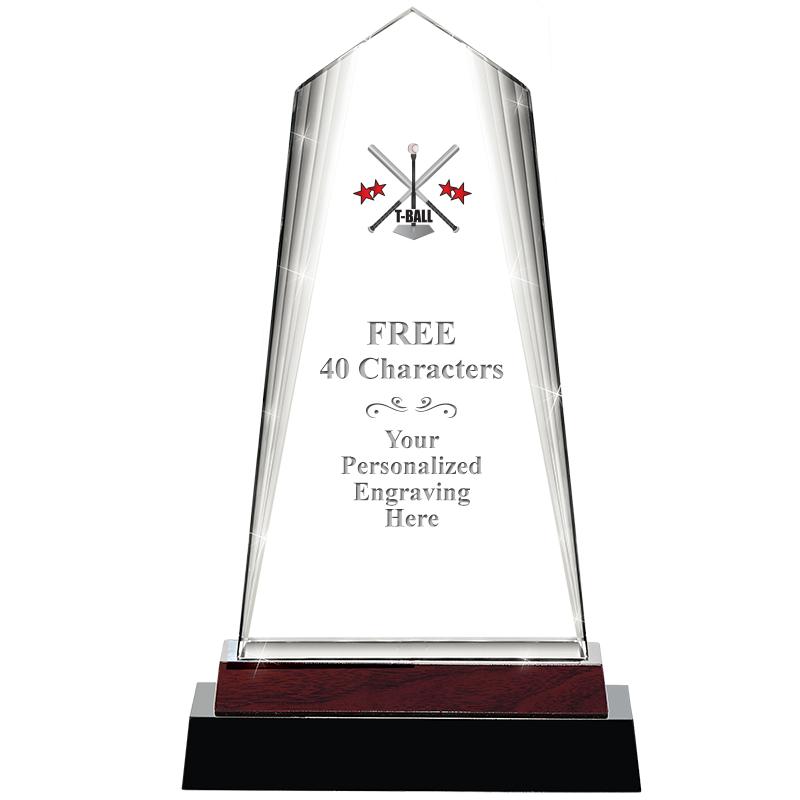 12" CHARISMA CRYSTAL WOOD BASE