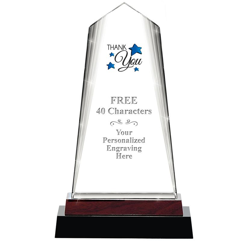 12" CHARISMA CRYSTAL WOOD BASE