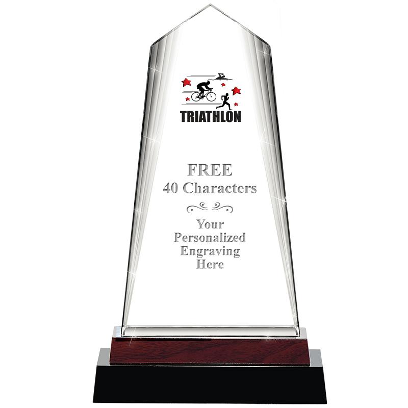 12" CHARISMA CRYSTAL WOOD BASE