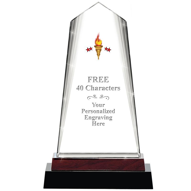 12" CHARISMA CRYSTAL WOOD BASE