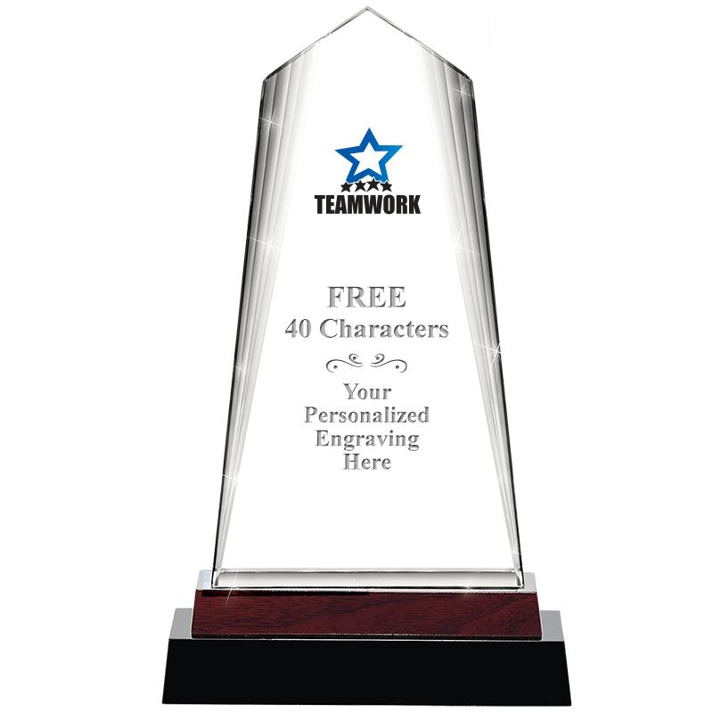 12" CHARISMA CRYSTAL WOOD BASE