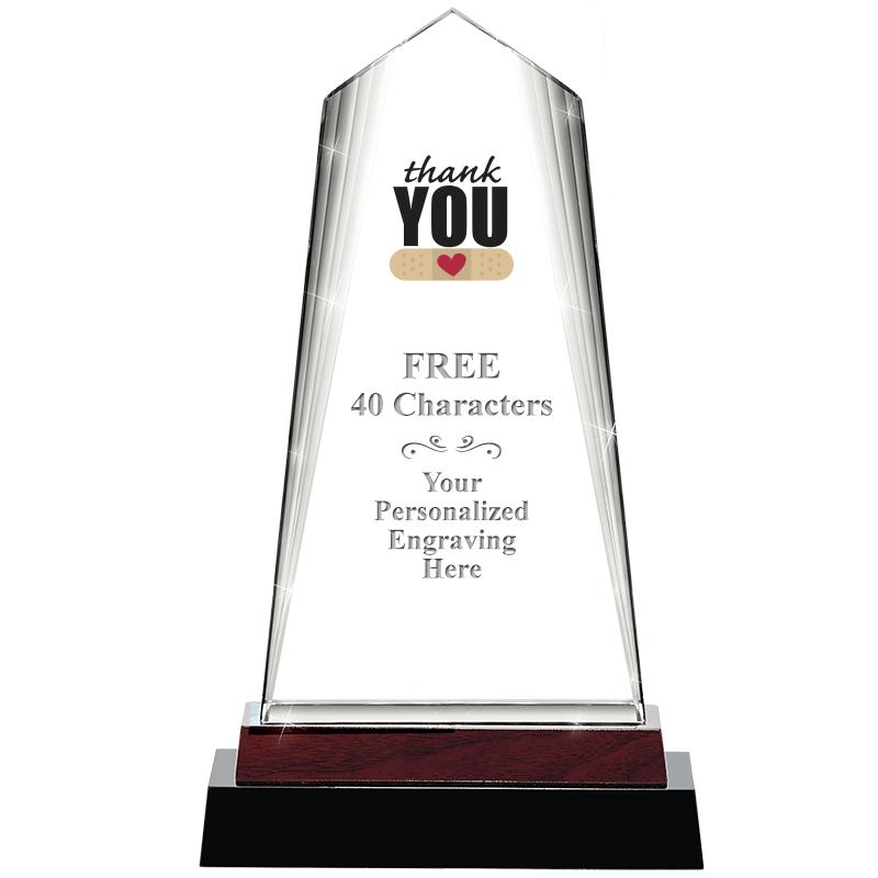 12" CHARISMA CRYSTAL WOOD BASE