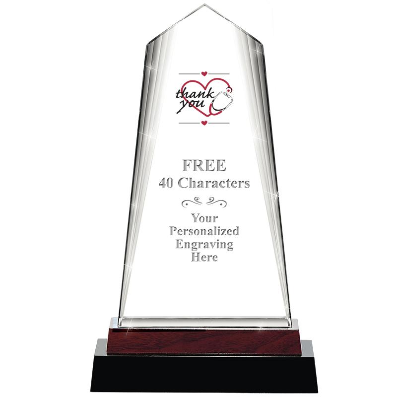 12" CHARISMA CRYSTAL WOOD BASE