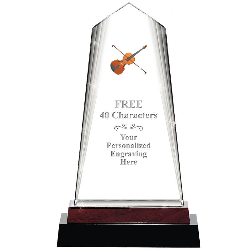 12" CHARISMA CRYSTAL WOOD BASE