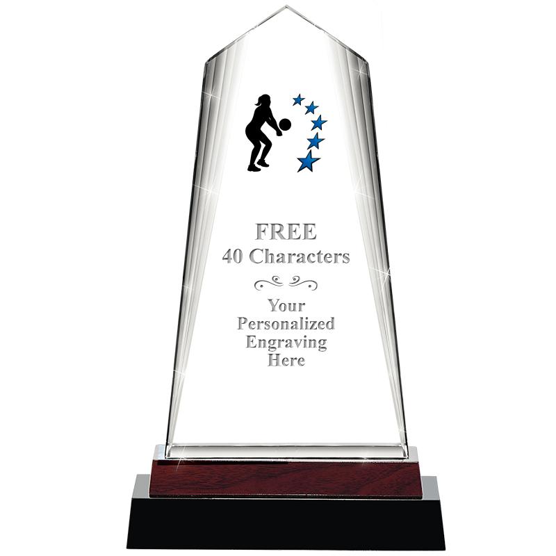 12" CHARISMA CRYSTAL WOOD BASE