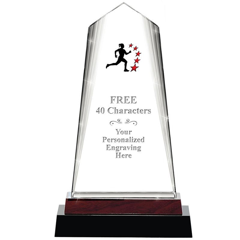 12" CHARISMA CRYSTAL WOOD BASE