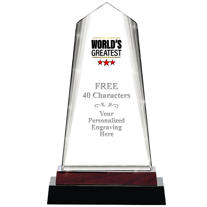 12" CHARISMA CRYSTAL WOOD BASE