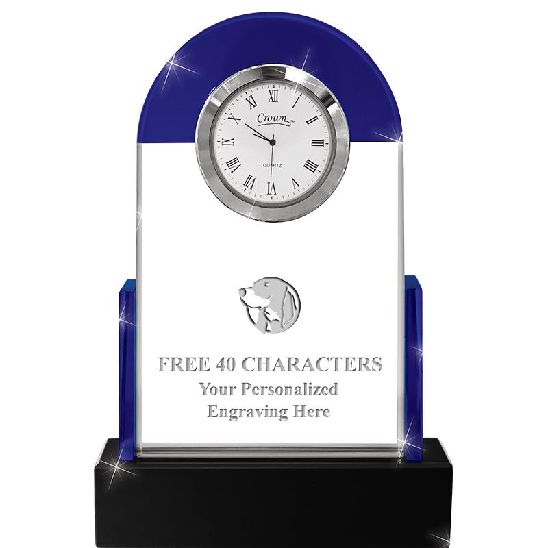 DOME SAPPHIRE/ONYX CRYSTAL CLK