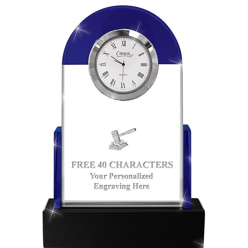 DOME SAPPHIRE/ONYX CRYSTAL CLK