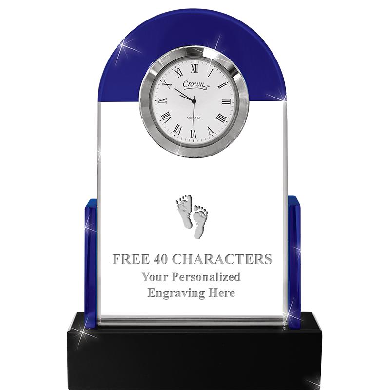 DOME SAPPHIRE/ONYX CRYSTAL CLK