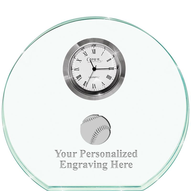 4" JADE HORIZON CRYSTAL CLOCK