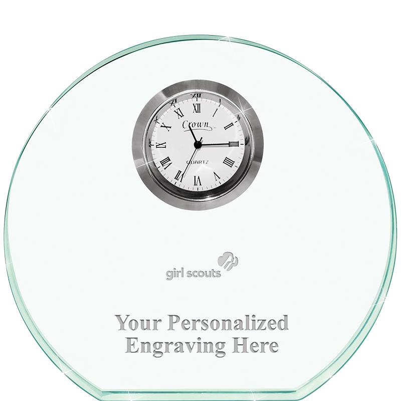 4" JADE HORIZON CRYSTAL CLOCK