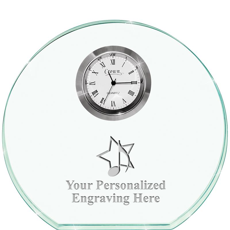 4" JADE HORIZON CRYSTAL CLOCK