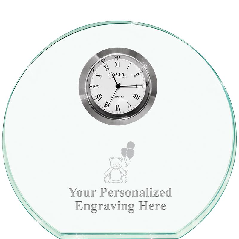 4" JADE HORIZON CRYSTAL CLOCK