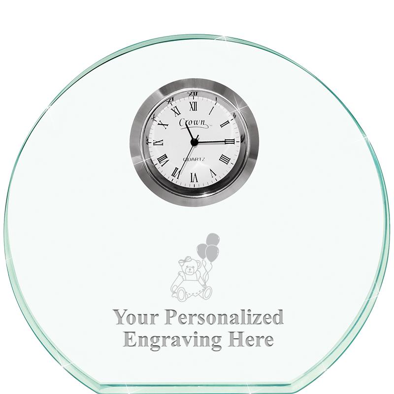 4" JADE HORIZON CRYSTAL CLOCK