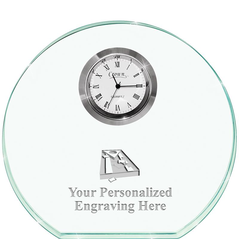 4" JADE HORIZON CRYSTAL CLOCK