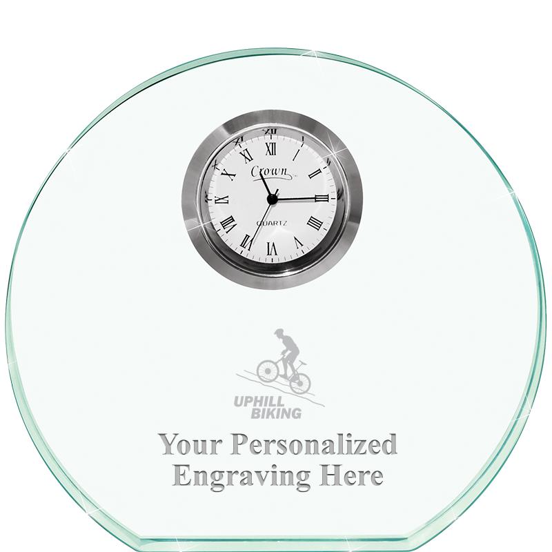 4" JADE HORIZON CRYSTAL CLOCK