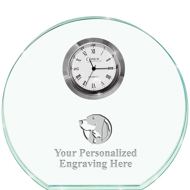 4" JADE HORIZON CRYSTAL CLOCK