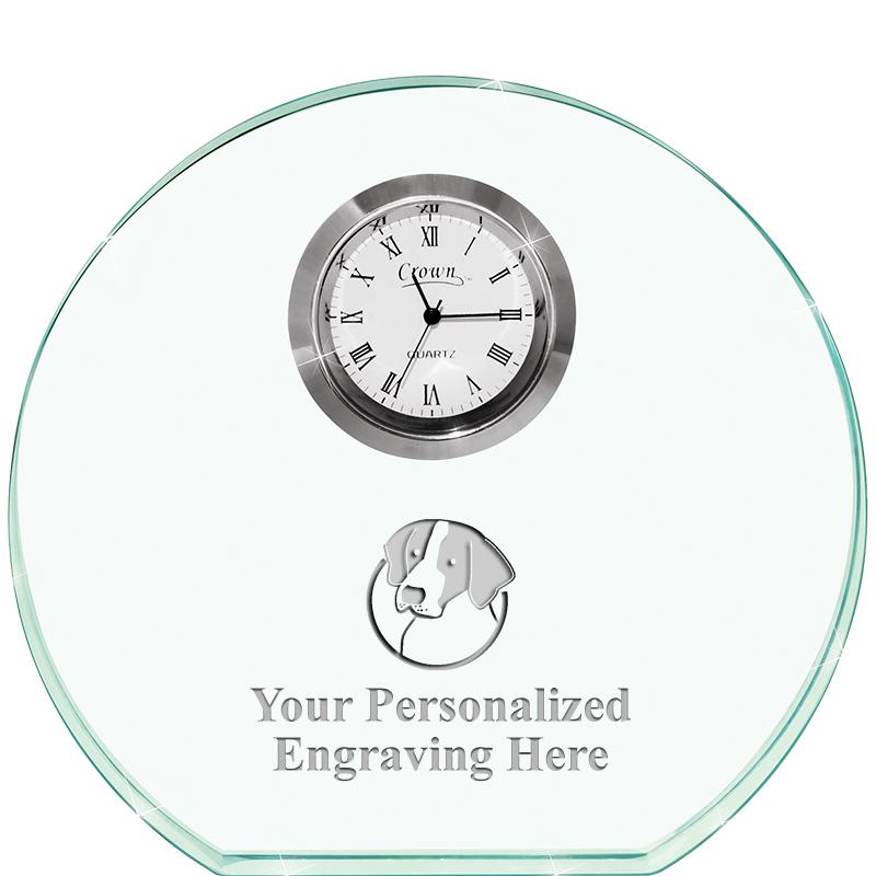 4" JADE HORIZON CRYSTAL CLOCK