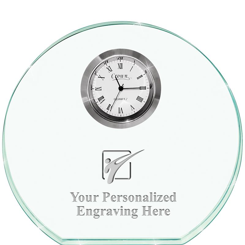 4" JADE HORIZON CRYSTAL CLOCK