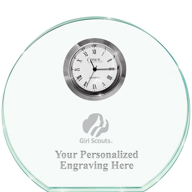 4" JADE HORIZON CRYSTAL CLOCK