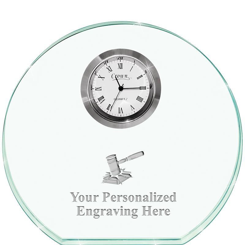 4" JADE HORIZON CRYSTAL CLOCK