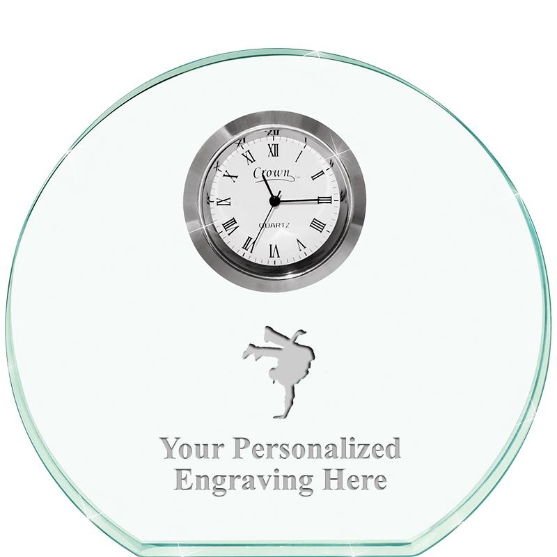 4" JADE HORIZON CRYSTAL CLOCK