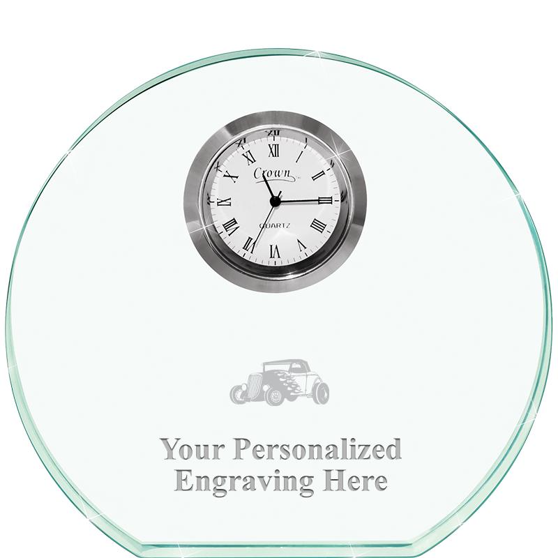 4" JADE HORIZON CRYSTAL CLOCK