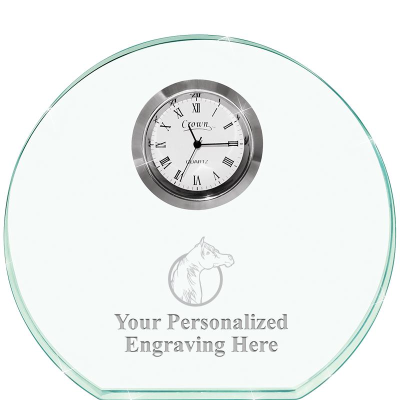 4" JADE HORIZON CRYSTAL CLOCK