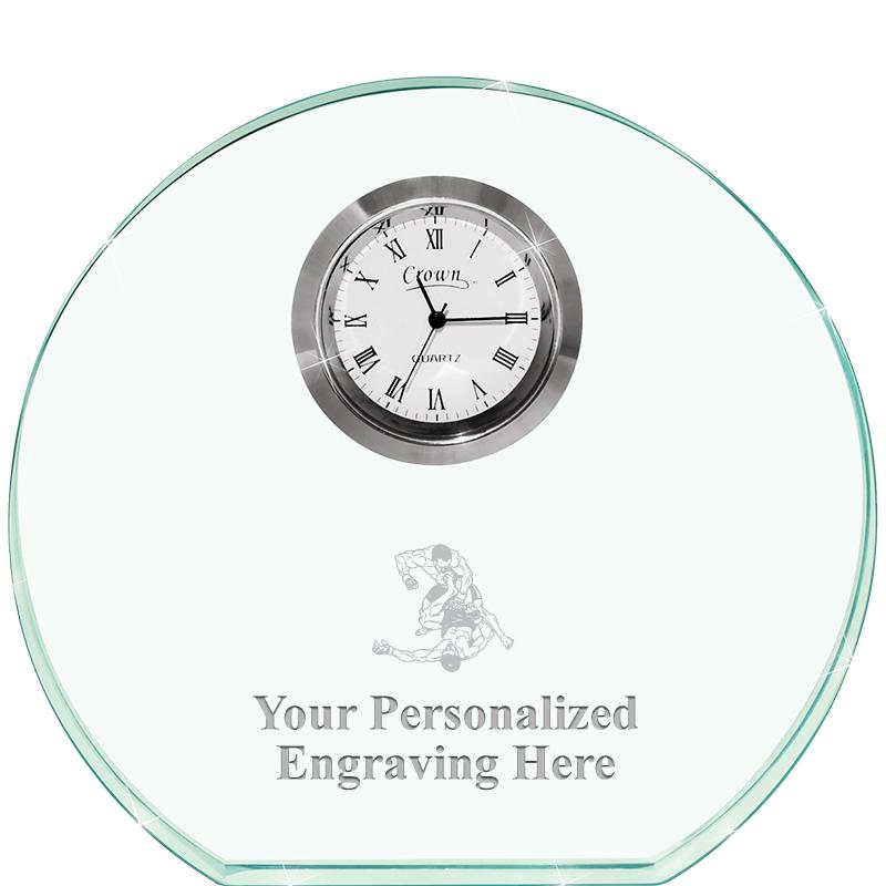 4" JADE HORIZON CRYSTAL CLOCK